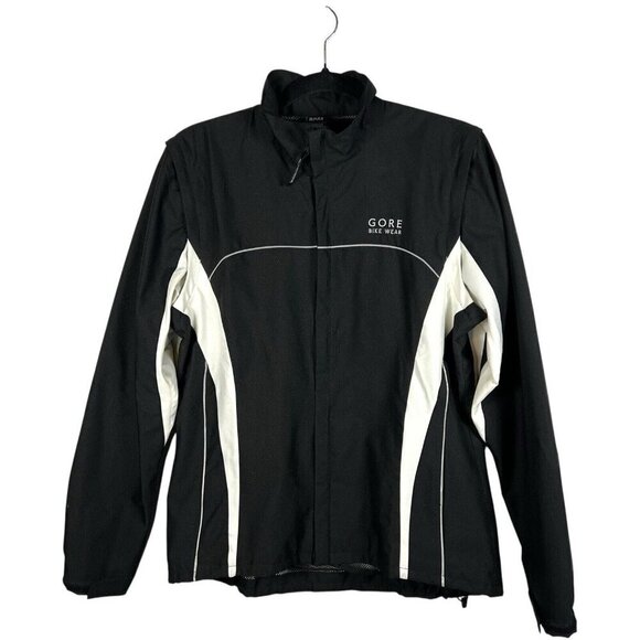 Gore Wear Windstopper Cycling Running Jacket‎ Men’s Large Black Windbreaker Zip - Picture 1 of 14